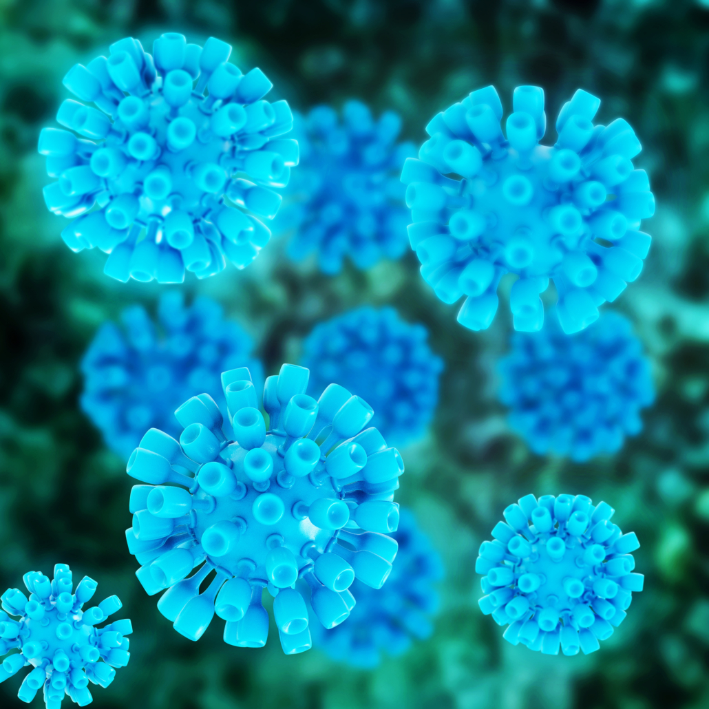 Hepatitis Virus - 3D Render Hepatitis Virus - 3D Render