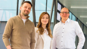 Das HZI-Team der geplanten Ausgründung Arvalus Therapeutics: Dr. Christian Brandstetter, Dr. Lisa Osbelt-Block, Prof. Till Strowig