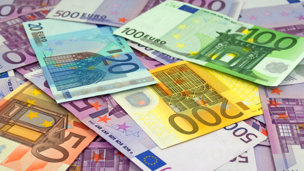 Papiergeld verschiedene Euroscheine