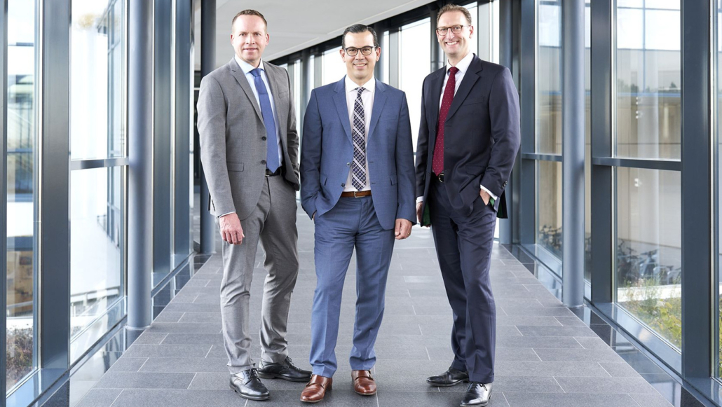Die komplette Führungsriege von Ulrich Medical (v. l.): Gordon Bittig, Christoph Ulrich und Friedrich von Rechteren
