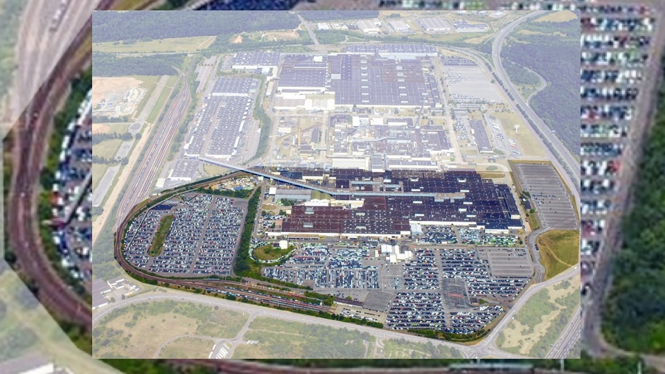 Luftaufnahme der von Vetter erworbenen 40 Hektar großen Baufläche (markiert) in Saarlouis für den neuen Produktionsstandort
