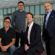 Das Gründungsteam von Clee Medical (v.l.): Gary Evans (Chefingenieur), Jules Scholler (Ingenieur für optische Systeme), Matt Lapinski (CEO) und Abed Hammoud (CTO)