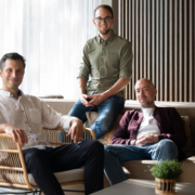 Das Gründerteam der Flinn.ai (v.l.) Bastian Krapinger-Rüther, Markus Müller und Hasib Samad