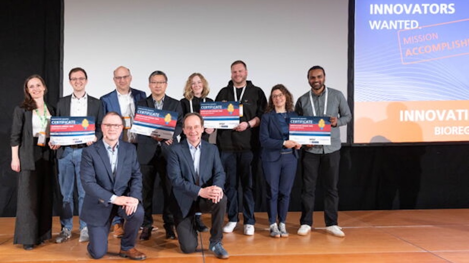 Preisträger und ihre Unterstützer auf den German Biotech Days in Leipzig