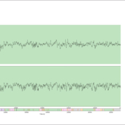 Exemplarische Darstellung eines originalen (oben) und anonymisierten (unten) EEG-Signals aus einer Veröffentlichung im Rahmen des Projekts NEMO