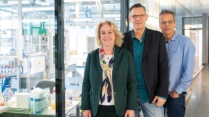 Die Sprecher von SaxoCell®: Prof. Dr. Ulrike Köhl (Fraunhofer IZI und Universität Leipzig), Prof. Dr. Frank Buchholz und Prof. Dr. Martin Bornhäuser (beide Universität Dresden)