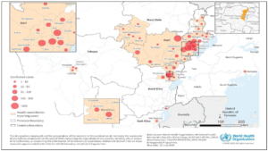 Ebola-Ausbreitungsgebiete im Kongo (Stand 26.7.2026)