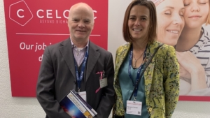 Samanta Cimitan mit Ihrem Lieblingsredakteur bei Celonic in Basel