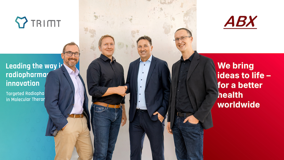 ABX_TRIMT_Pressefoto_ Kopie v.l.: Dr. Dirk Freitag-Stechl (Managing Director, TRIMT GmbH),
Dr. Johannes Notni (Managing Partner, TRIMT GmbH), Dr. Marco Müller (Managing Director / CEO, ABX GmbH), Dr. Robert Mieth (CFO, ABX GmbH)