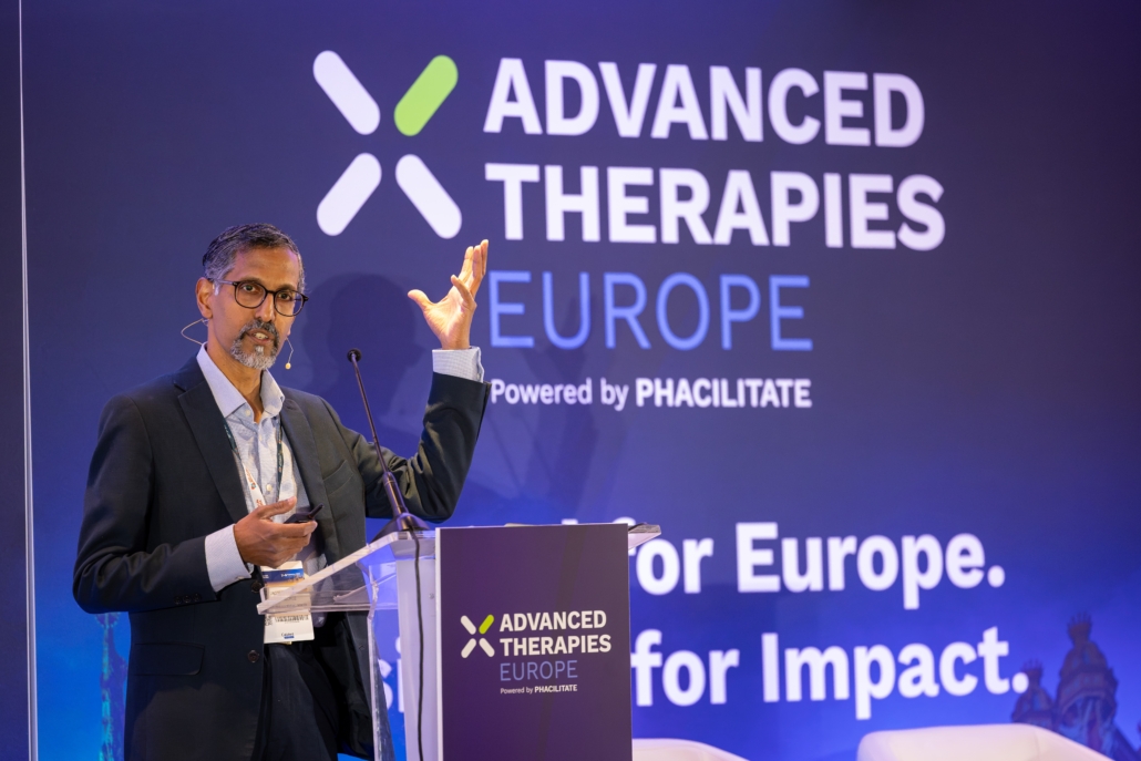 Caption: Professor Jacob George, Chief Medical and Scientific Officer at the MHRA presenting his keynote speech at Phacilitate Advanced Therapies Europe, 2026